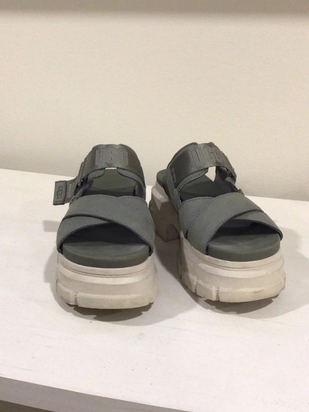 UGG Olive Green Platform Strap Sandals